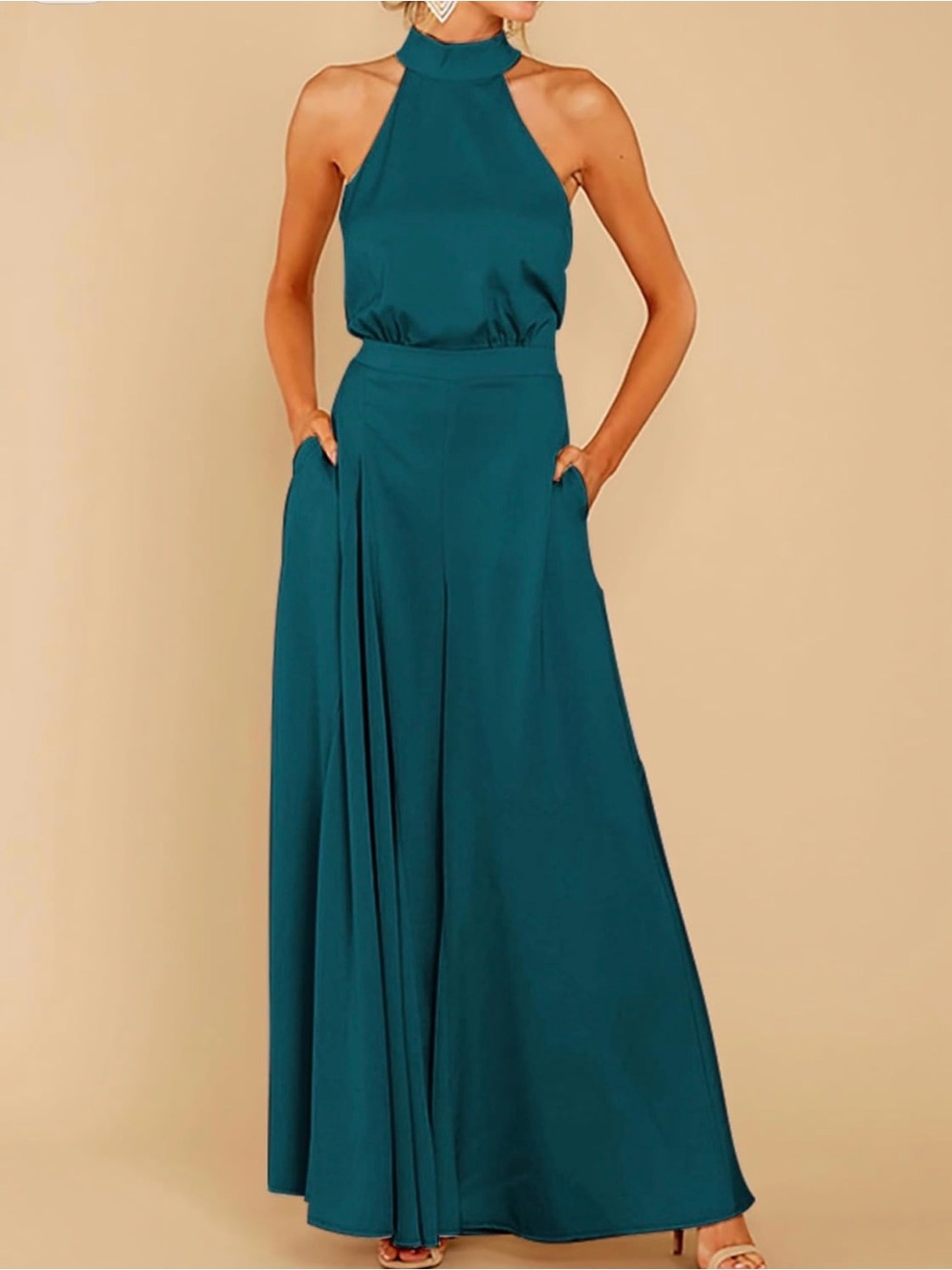 Elegant Teal Jumpsuit